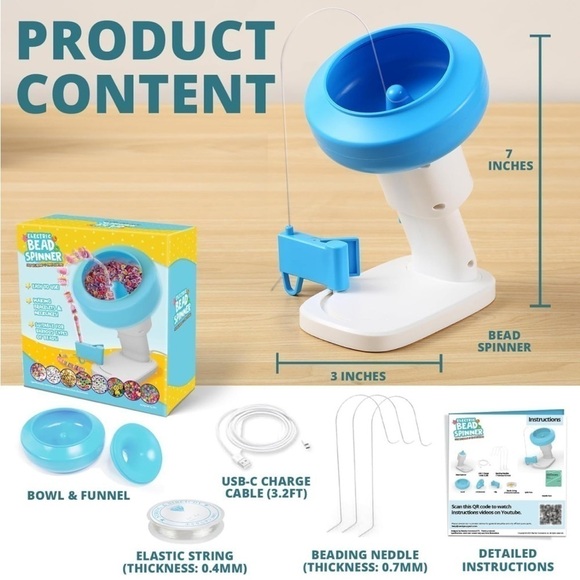 Brand New Electric Bead Spinner Fast Beading Necklace & Bracelet Jewelry Maker - Picture 13 of 14